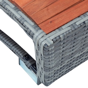 Treaptă pentru spa, gri, 92 x 45 x 25 cm, poliratan - Img 5