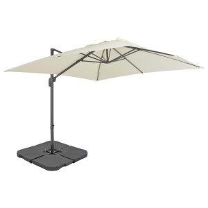Umbrelă de exterior cu bază portabilă, nisipiu