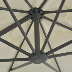 Umbrelă de exterior cu bază portabilă, nisipiu - Img 2