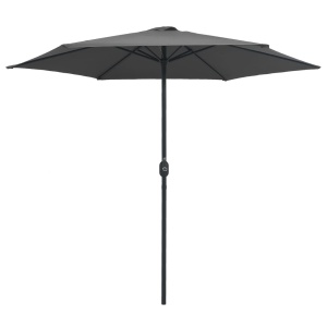 Umbrelă de soare cu stâlp aluminiu, antracit, 270 x 246 cm - Img 3