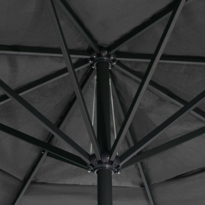 Umbrelă de soare cu stâlp aluminiu, antracit, 600 cm - Img 2