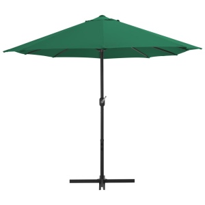 Umbrelă de soare de exterior, stâlp aluminiu, verde, 460x270 cm - Img 4