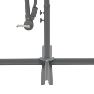 Umbrelă suspendată cu stâlp din aluminiu, 350 cm, gri taupe - Img 8