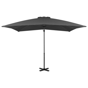 Umbrelă suspendată cu stâlp din aluminiu, antracit, 250x250 cm - Img 3