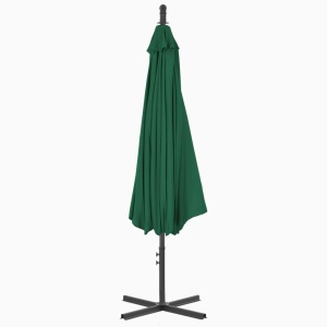 Umbrelă suspendată cu stâlp din oțel, verde, 300 cm - Img 7