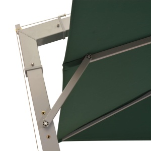 Umbrelă suspendată, stâlp de aluminiu, 300x300 cm, verde - Img 8