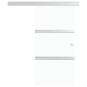 Ușă glisantă cu opritor silențios 76x205 cm sticlă ESG/aluminiu - Img 4