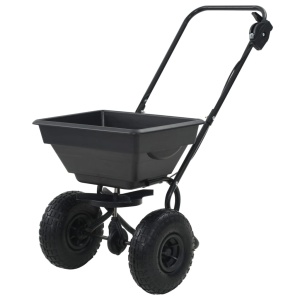 Utilaj de imprăștiat sare, 92x46x70 cm, PVC și oțel, 15 L