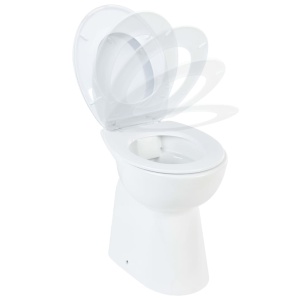 Vas WC fără ramă, inchidere silențioasă, + 7 cm, alb, ceramică - Img 4