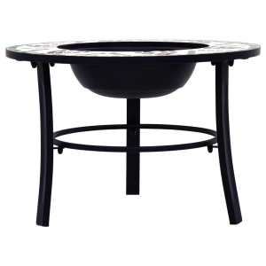 Vatră de foc cu mozaic, verde, 68 cm, ceramică - Img 4