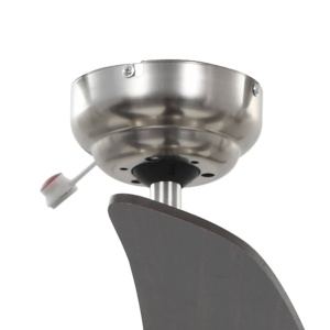 Ventilator tavan decorativ cu iluminare, 128 cm, maro - Img 12