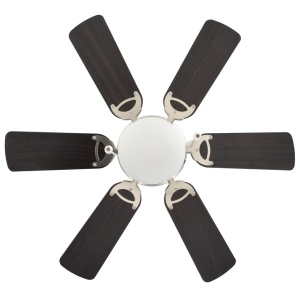 Ventilator tavan decorativ cu iluminare, 82 cm, maro inchis - Img 5
