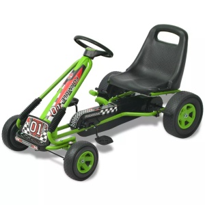 vidaX Kart cu pedale cu șezut reglabil verde