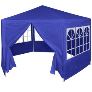 42347 Marquee with 6 Side Walls Blue 2x2 m - Img 1