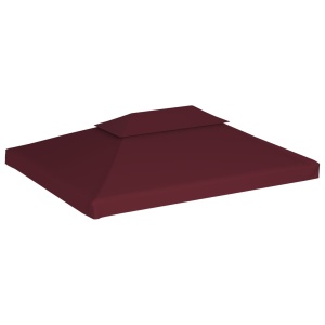 Acoperiș de pavilion, 2 niveluri, roșu bordo, 4 x 3 m, 310 g/m² - Img 4