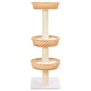 Ansamblu pentru pisici cu stâlp funie sisal, natural, salcie - Img 3