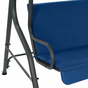 Balansoar de grădină, albastru inchis, 170x110x153 cm, textil - Img 6