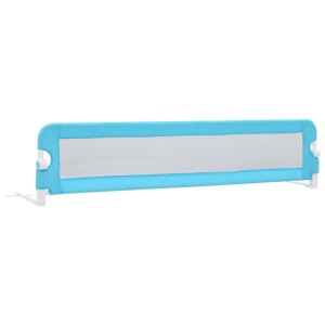 Balustradă de protecție pat copii albastru 180x42 cm poliester - Img 2