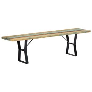 Bancă, 160 cm, lemn masiv reciclat - Img 10