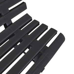 Bancă de grădină, antracit, 145,5 cm, plastic - Img 4