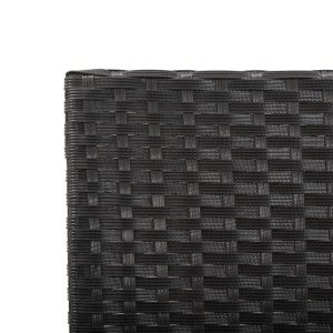 Bancă de grădină cu perne, negru, 176 cm, poliratan - Img 7