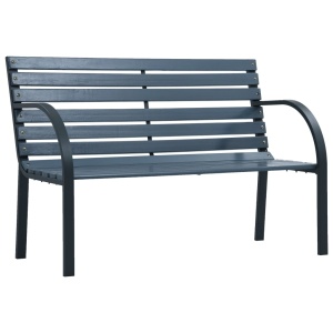 Bancă de grădină, gri, 120 cm, lemn