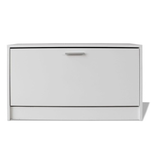 Banca de stocare pentru pantofi, 80x24x45 cm, alb - Img 3