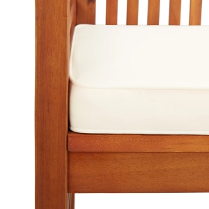 Bancă grădină cu 3 locuri &amp; pernă, 150 cm, lemn masiv acacia - Img 7
