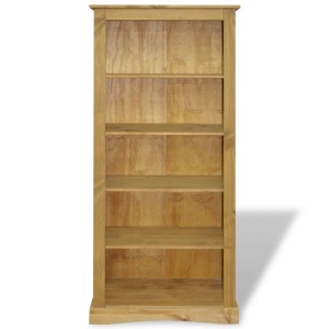 Bibliotecă 5 rafturi, pin mexican, stil Corona 81 x 29 x 170 cm - Img 2