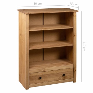 Bibliotecă, 80 x 35 x 110 cm, lemn masiv de pin, gama Panama - Img 10