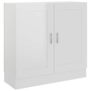 Bibliotecă, alb extralucios, 82,5 x 30,5 x 80 cm, PAL - Img 2