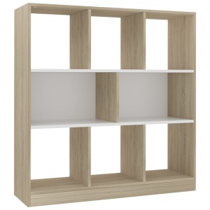 Bibliotecă, alb și stejar Sonoma, 97,5 x 29,5 x 100 cm, PAL - Img 2