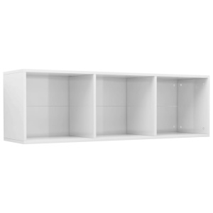 Bibliotecă/Comodă TV, alb lucios, 36 x 30 x 114 cm, PAL - Img 7