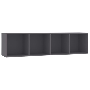 Bibliotecă/Comodă TV, gri, 143 x 30 x 36 cm - Img 2