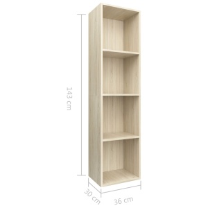 Bibliotecă/Comodă TV, stejar Sonoma, 36 x 30 x 143 cm, PAL - Img 10