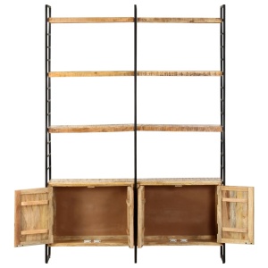 Bibliotecă cu 4 rafturi, 124x30x180 cm, lemn de mango nefinisat - Img 4