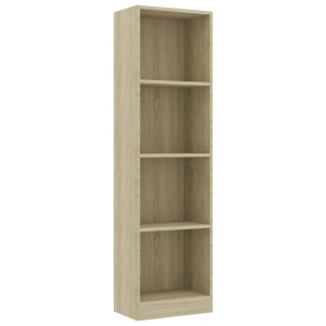 Bibliotecă cu 4 rafturi, stejar Sonoma, 40 x 24 x 142 cm, PAL - Img 2