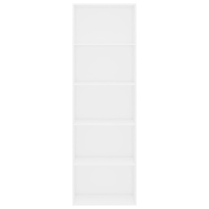 Bibliotecă cu 5 rafturi, alb, 60 x 30 x 189 cm, PAL - Img 4
