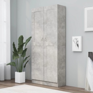 Bibliotecă, gri beton, 82,5 x 30,5 x 185,5 cm, PAL