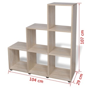 Bibliotecă in trepte / Raft de expunere 107 cm Stejar - Img 6