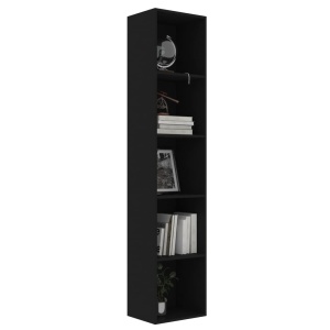 Bibliotecă, negru, 40 x 30 x 189 cm, PAL - Img 3