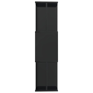 Bibliotecă/Separator cameră, negru foarte lucios 80x24x96cm PAL - Img 6