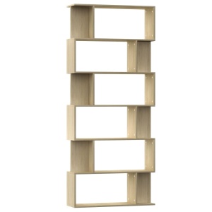 Bibliotecă/Separator cameră, stejar Sonoma, 80x24x192 cm, PAL - Img 2