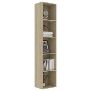 Bibliotecă, stejar Sonoma, 40 x 30 x 189 cm, PAL - Img 3