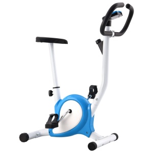 Bicicletă fitness cu curea de rezistență, albastru - Img 3