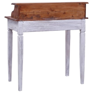 Birou de scris cu sertare, 90x50x101 cm, lemn masiv reciclat - Img 5