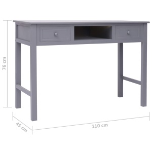 Birou de scris, gri, 110 x 45 x 76 cm, lemn - Img 7