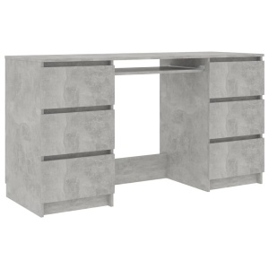 Birou de scris, gri beton, 140 x 50 x 77 cm, PAL - Img 2