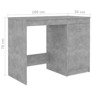 Birou, gri beton, 140 x 50 x 76 cm, PAL - Img 11
