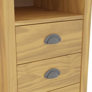 Birou Hill Range cu 3 sertare, 120x50x74 cm, lemn masiv de pin - Img 7
